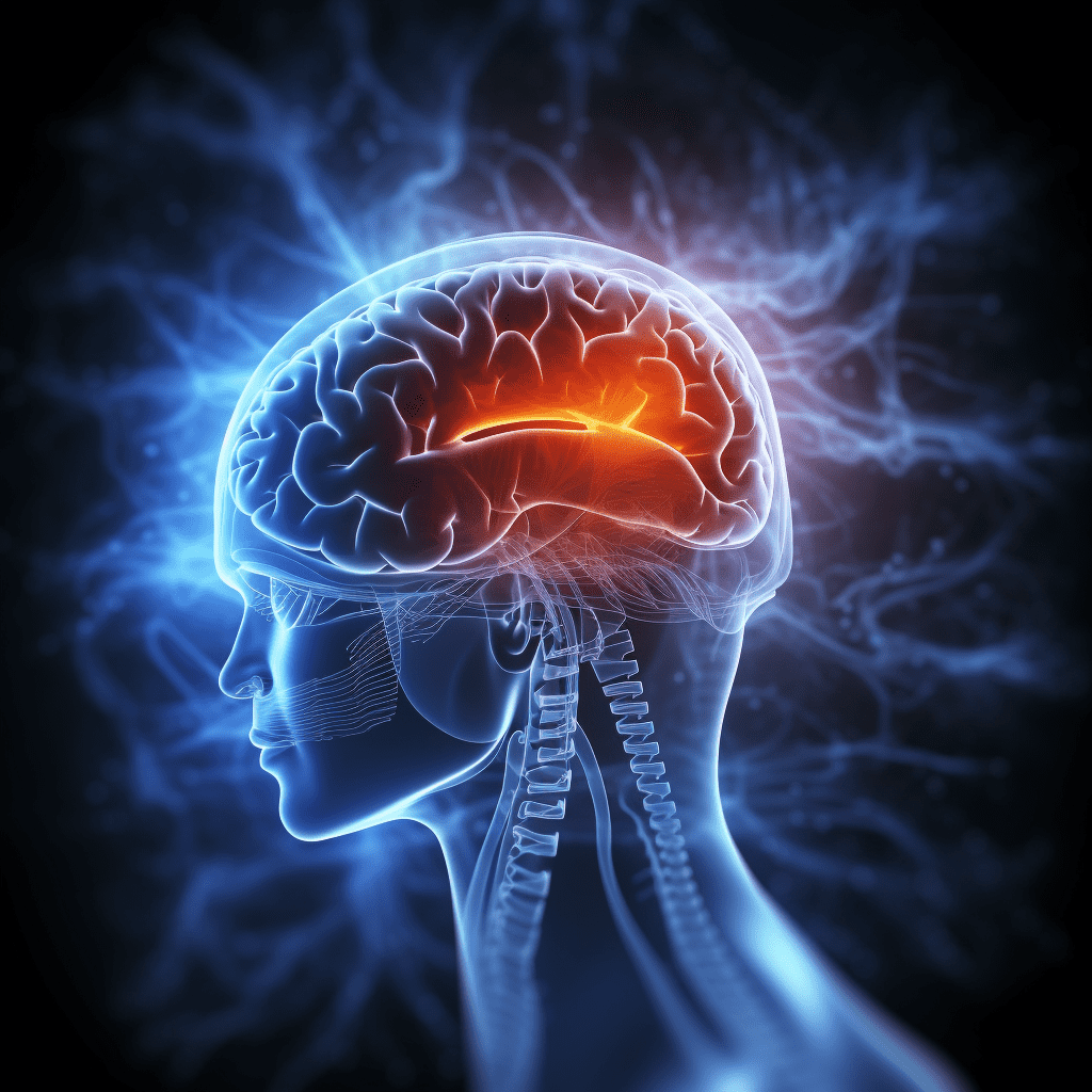 אילוסטרציה של פרקינסון, המוח מלא זרמים